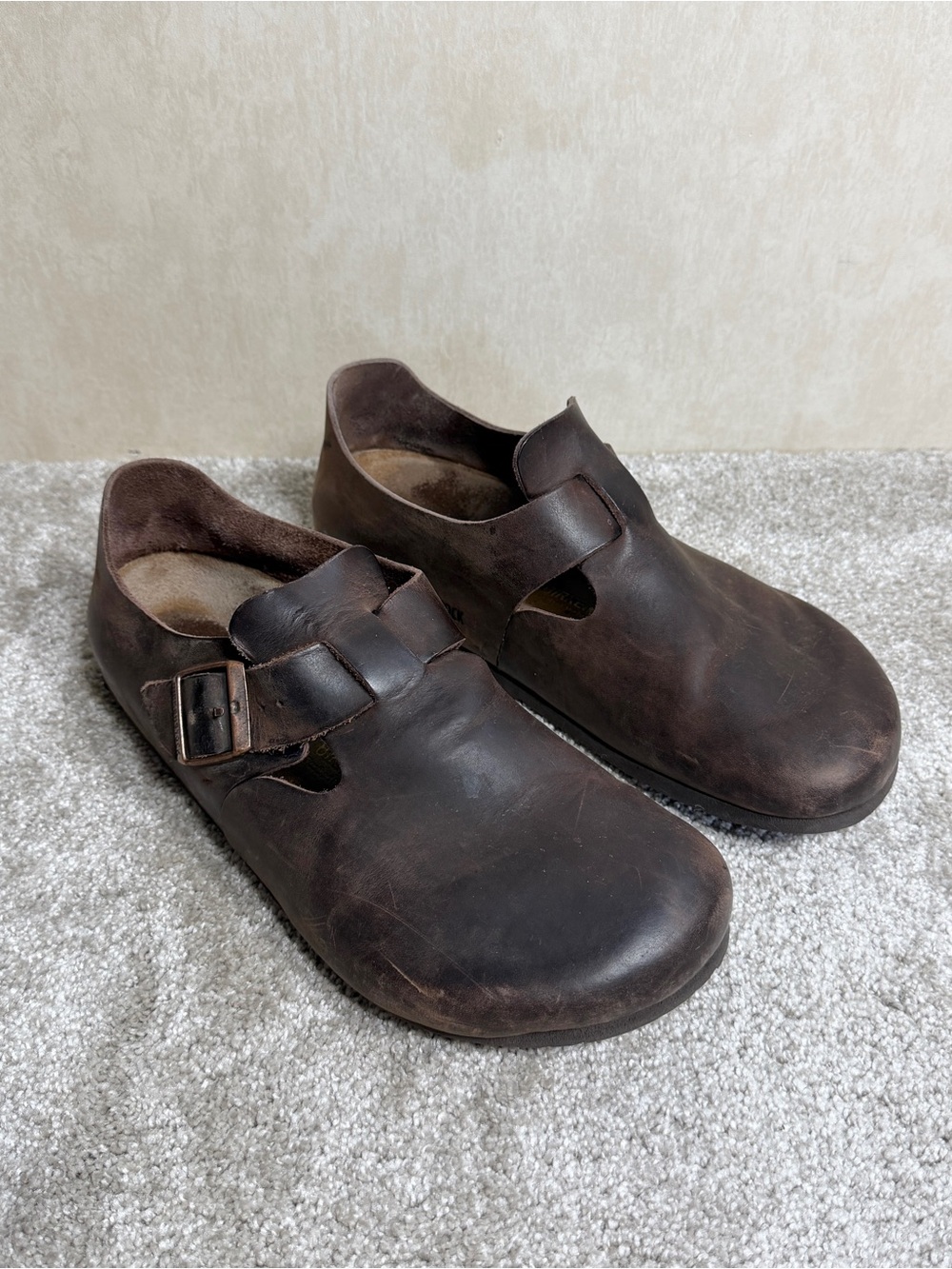 Birkenstock Women’s London Oiled Leather Shoes in Habana 43/US 12